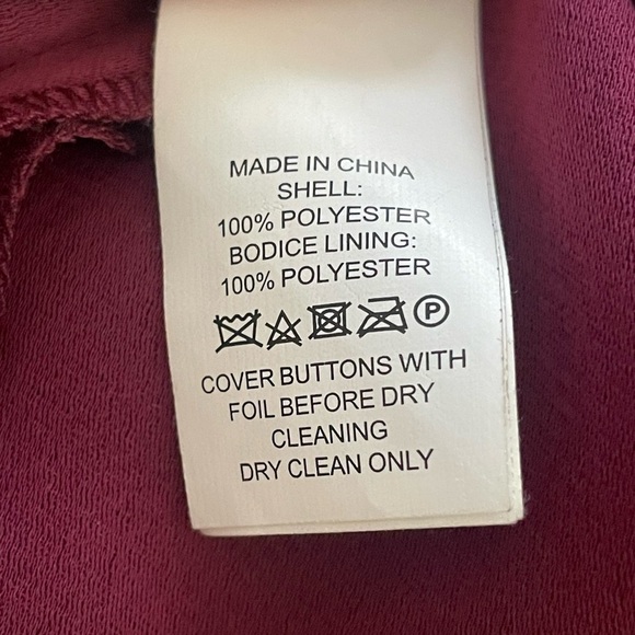 KATE SPADE Ruffle Fit And Flare Dress In Deep Cherry size 8 - Picture 8 of 11